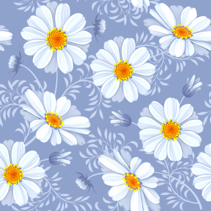 Cosmos seamless white background vector material