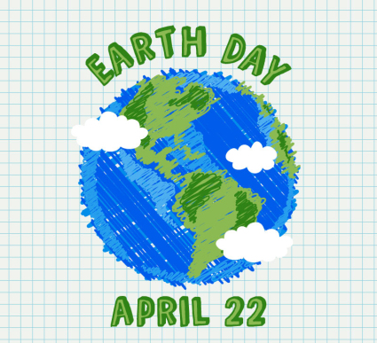 Stained Blue Earth vector chart