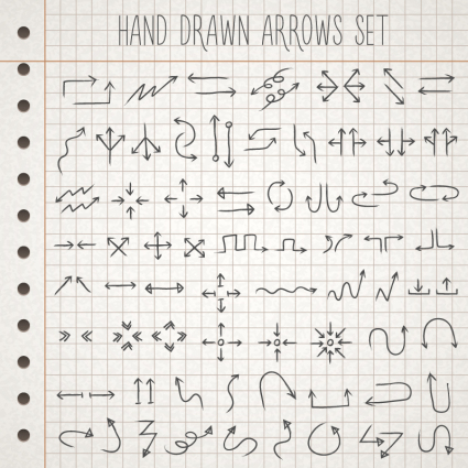 68 drawing arrow design vector diagram