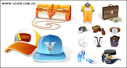 Fashion icon vector material goods
