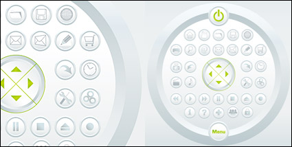 Multimedia play button icon icon vector material
