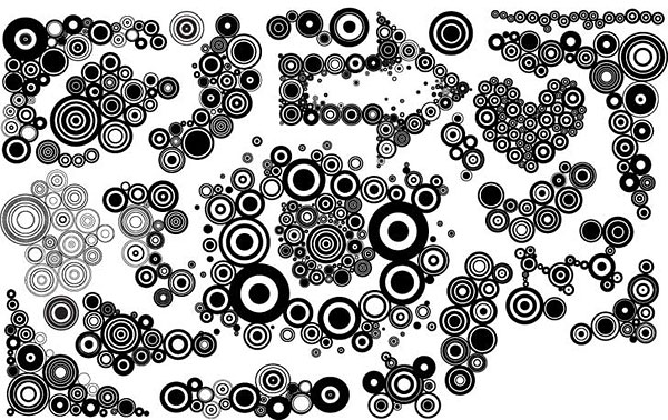 Circular graphic lace, the arrow