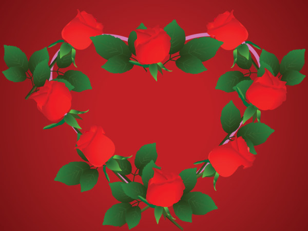 Heart-shaped Rose Border