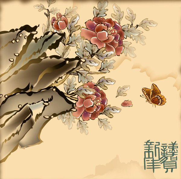 Butterfly, flower