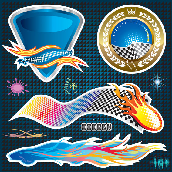 The trend of car-sticker vector