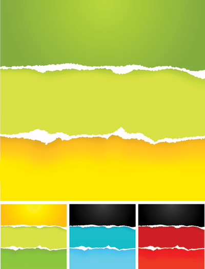Tearing paper vector