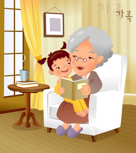 iClickart Cartoon Family illustrator vector material -11