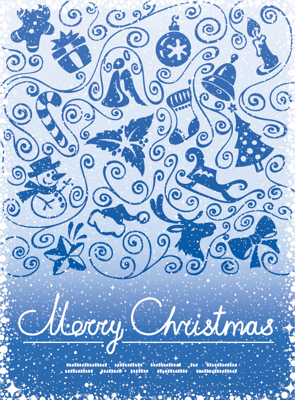 Patterns, snow-point frame vector
