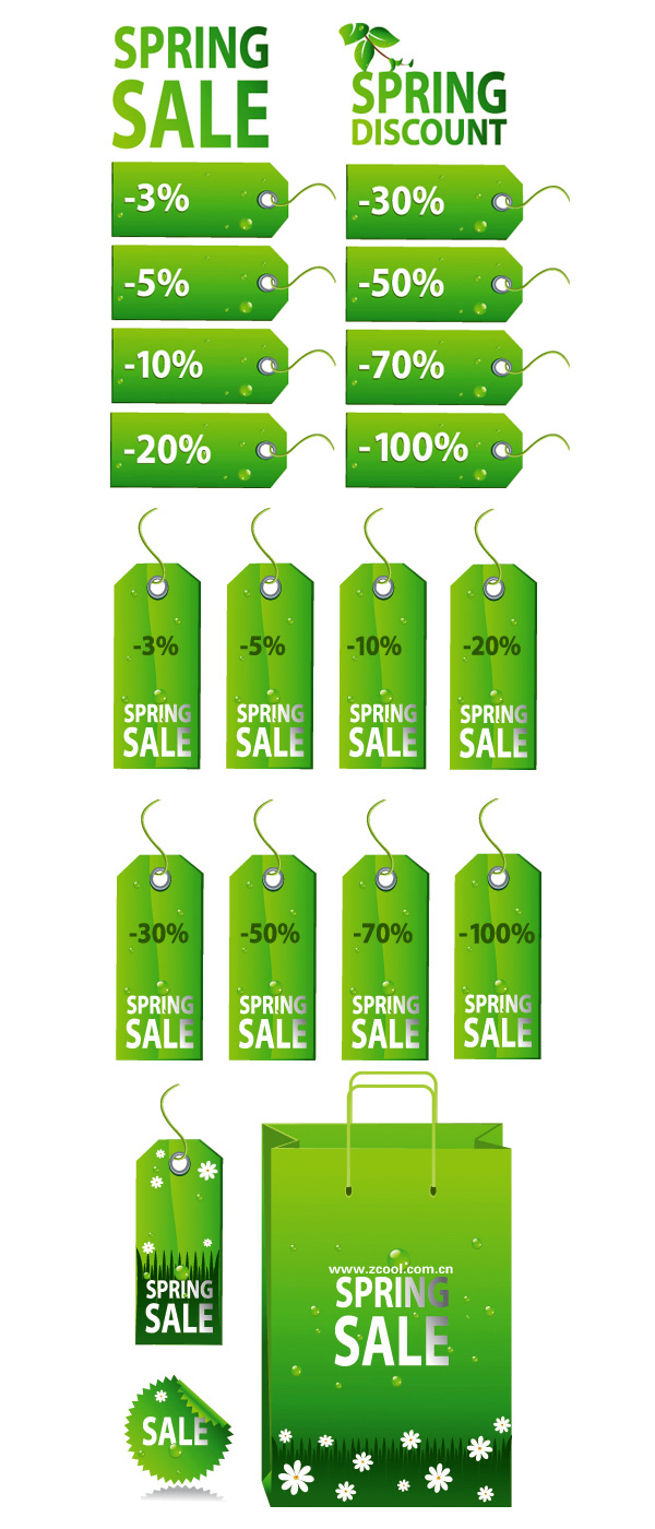 Spring Discount vector icon