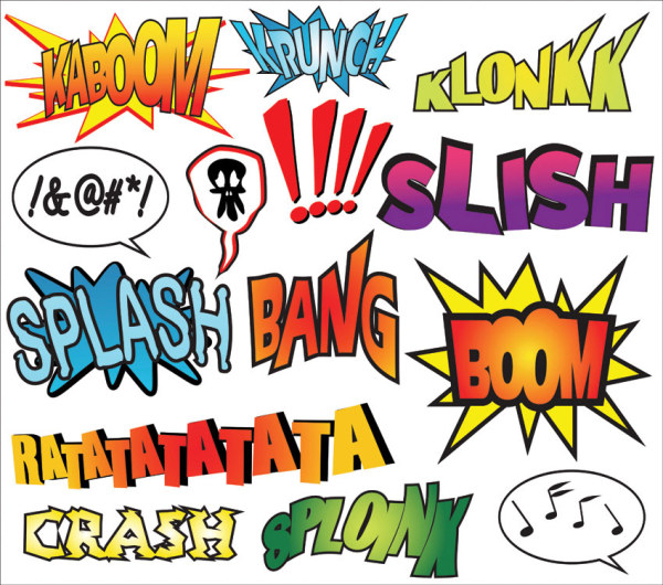 Cartoon style vector decorative material