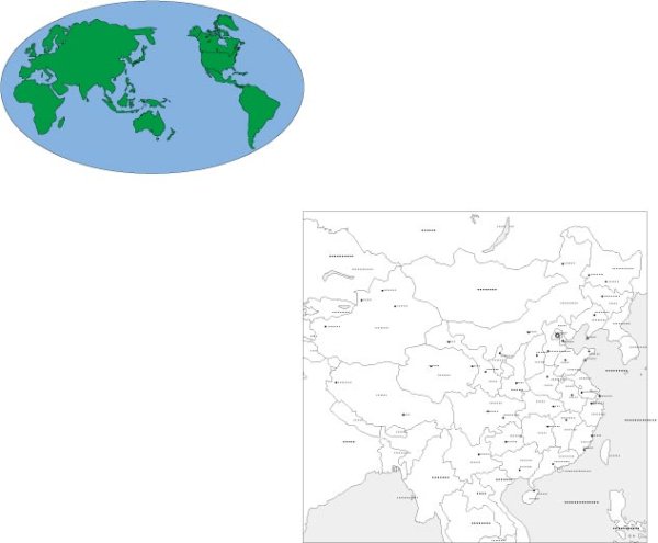 Material world and the vector map of China