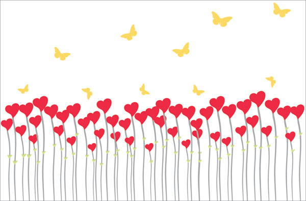 Love the butterfly-shaped vector material can be