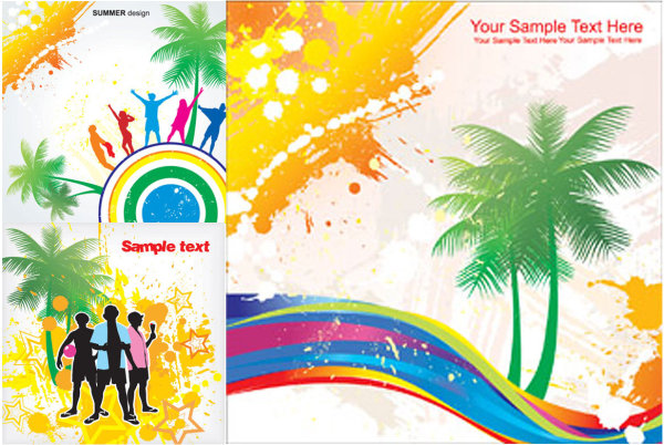 Dazzle colour KuXia beach element vector material
