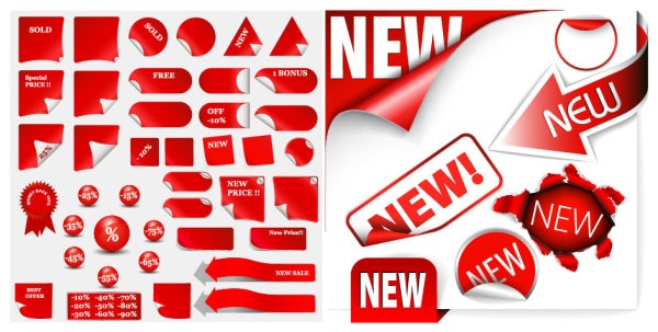 Discount sale of decorative icon vector material