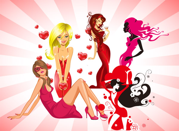 Vector red beauty