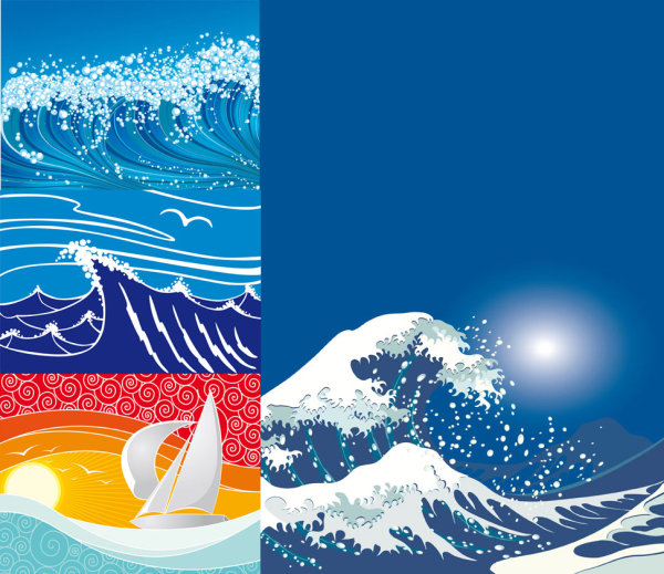 Vector wave theme