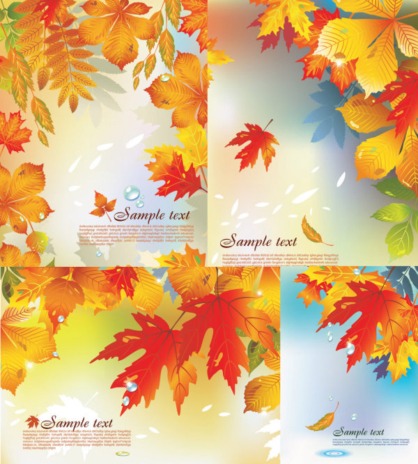 Vector background of the fall