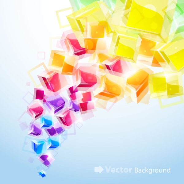 Dynamic brilliant 3D stereo effects Figure Vector -01 