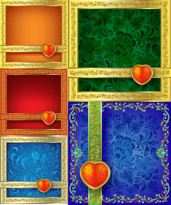 Background of ornate border pattern - vector material