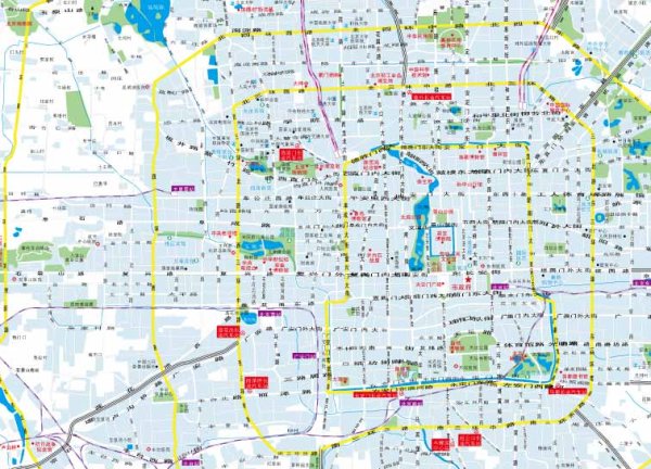 Beijing city map vector