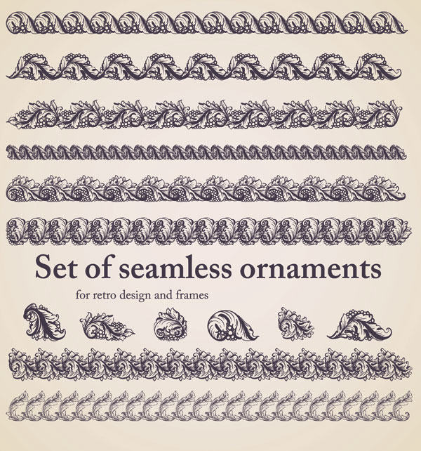 European gorgeous restaurant menu pattern vector material -3