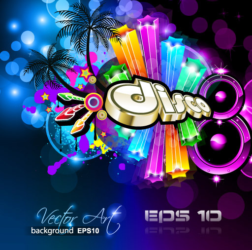 Brilliant dynamic music elements 04 - vector