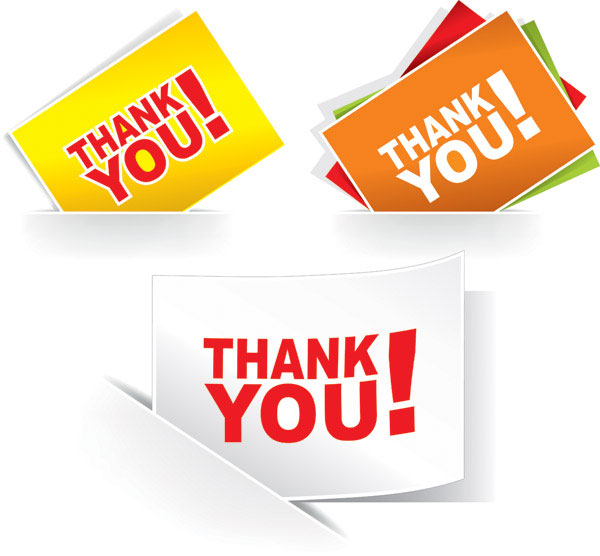 Thank You vector material