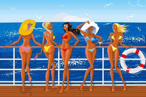 Bikini girl 03 - vector