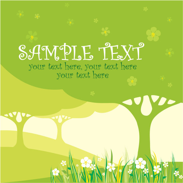 Cartoon line art tree 04 - vector