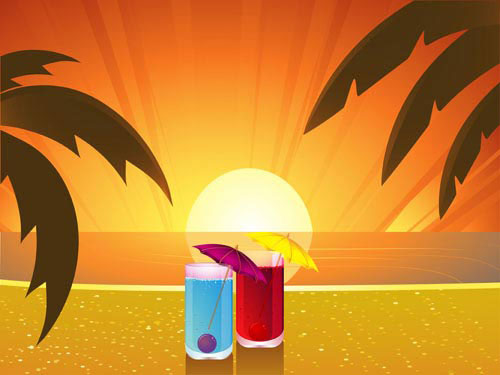 Cartoon drinks 01 - vector
