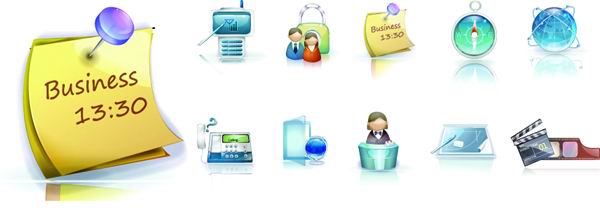Business exquisite 3D vector material -2