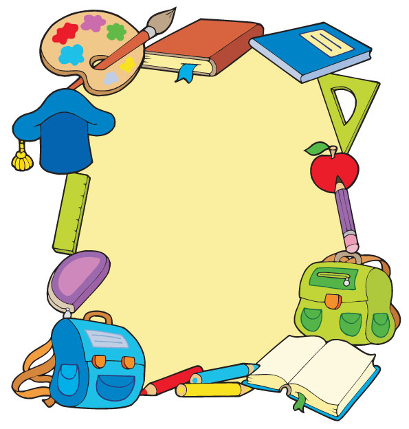 Cartoon school supplies 05 - vector