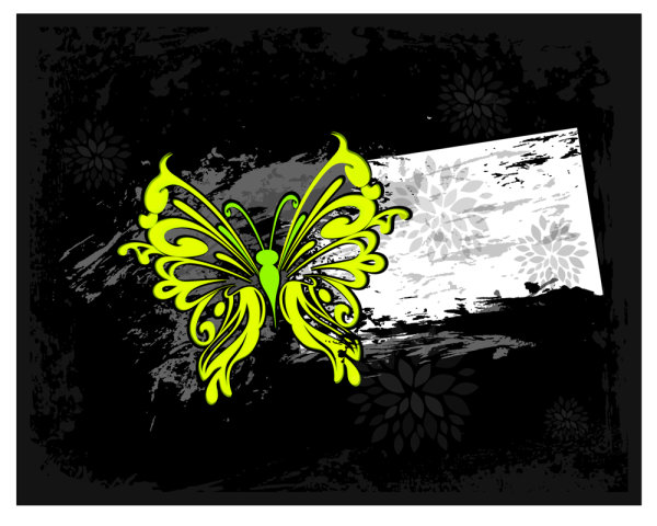 Color abstract butterfly pattern 03 - vector
