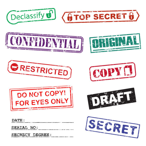 Beautiful stamp prints 02 - vector
