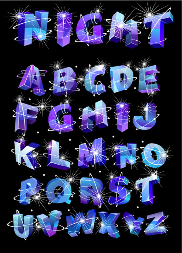 Font Design Series 35 - vector material