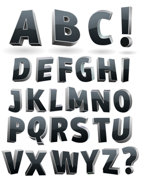 Font Design Series 36 - vector material