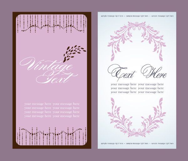 Beautiful card 01 - vector material