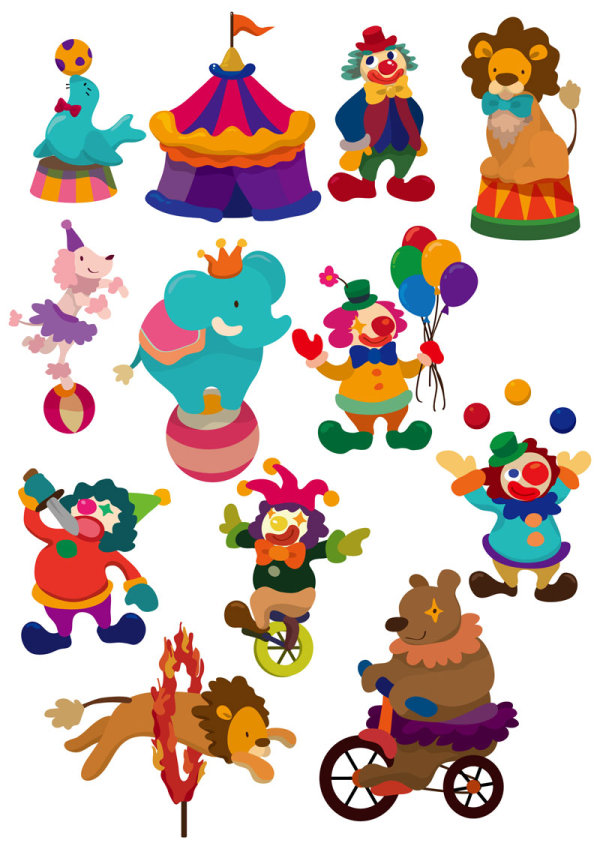 Cartoon Circus - vector material