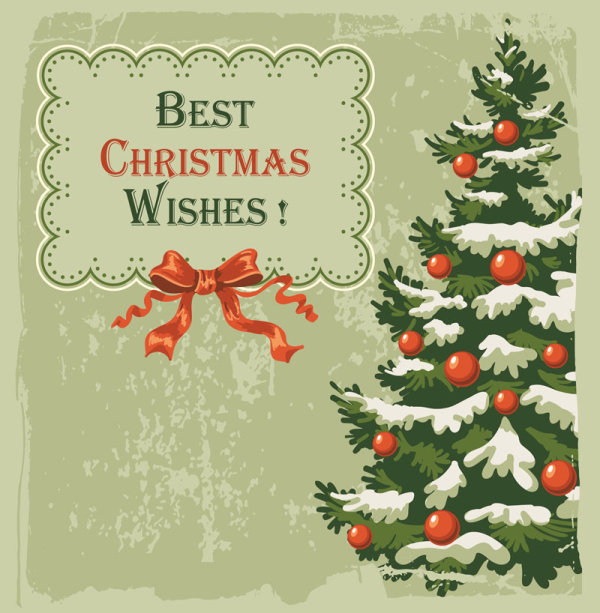 Beautiful Christmas background 01 - vector material