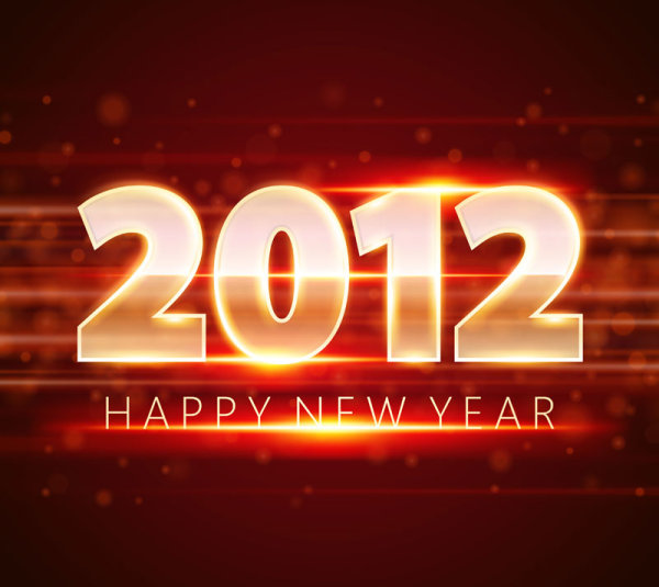Bright 2012 font - vector material