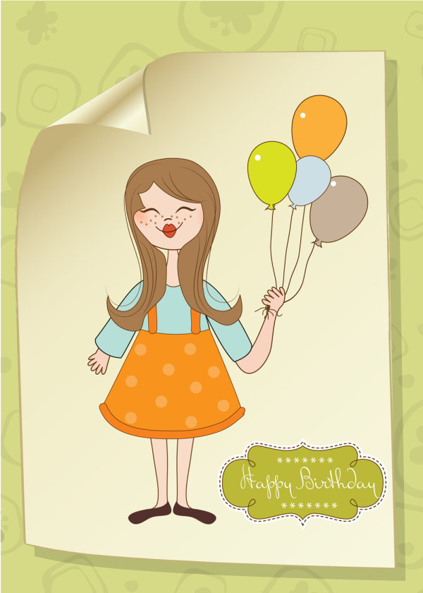 Cute cartoon illustrator 01 - vector material