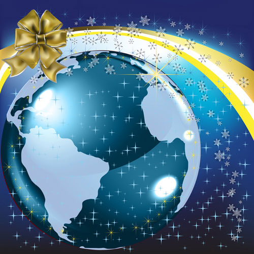 Christmas background 02 - vector material