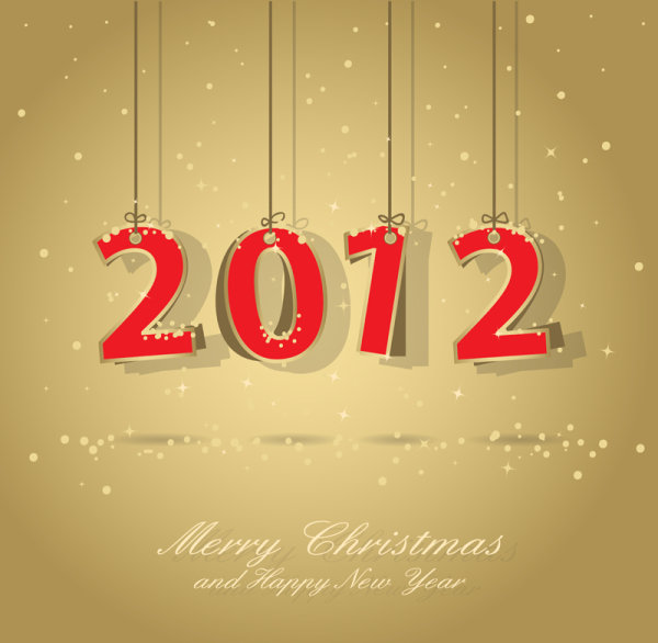 2012 WordArt background 04 - vector material