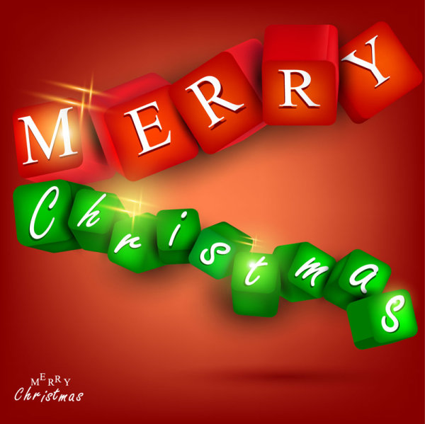 A gorgeous Christmas elements background 02 - vector material