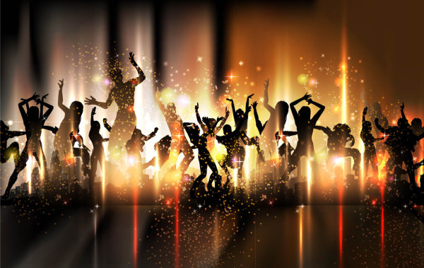 Colorful background dance