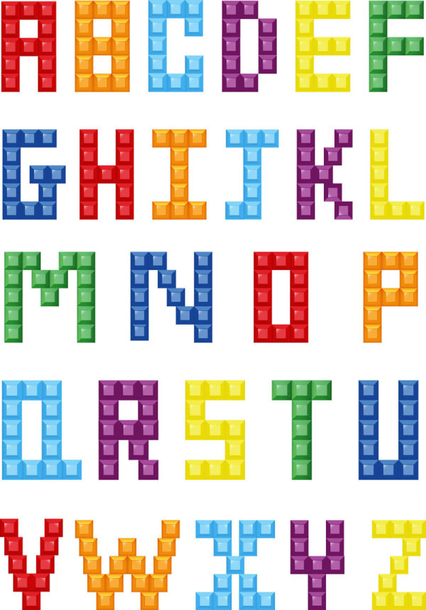 Box Creative alphabet - vector material