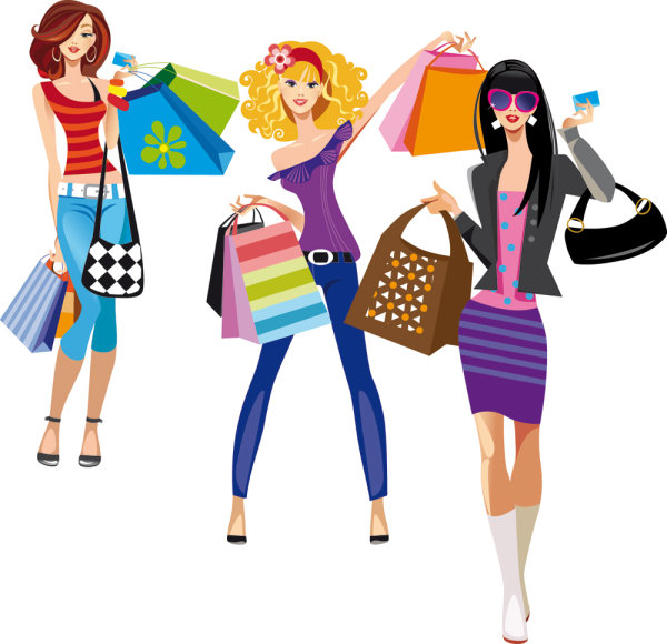 Female fashion illustrator 05 - vector