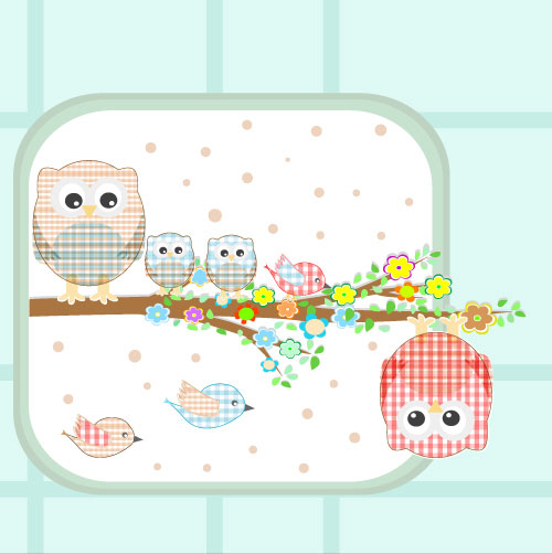 Cute cartoon illustrator 02 - vector material