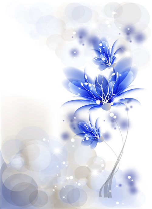 The trend of flowers background 04 - vector material