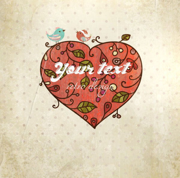 Valentine card background 03 - vector material